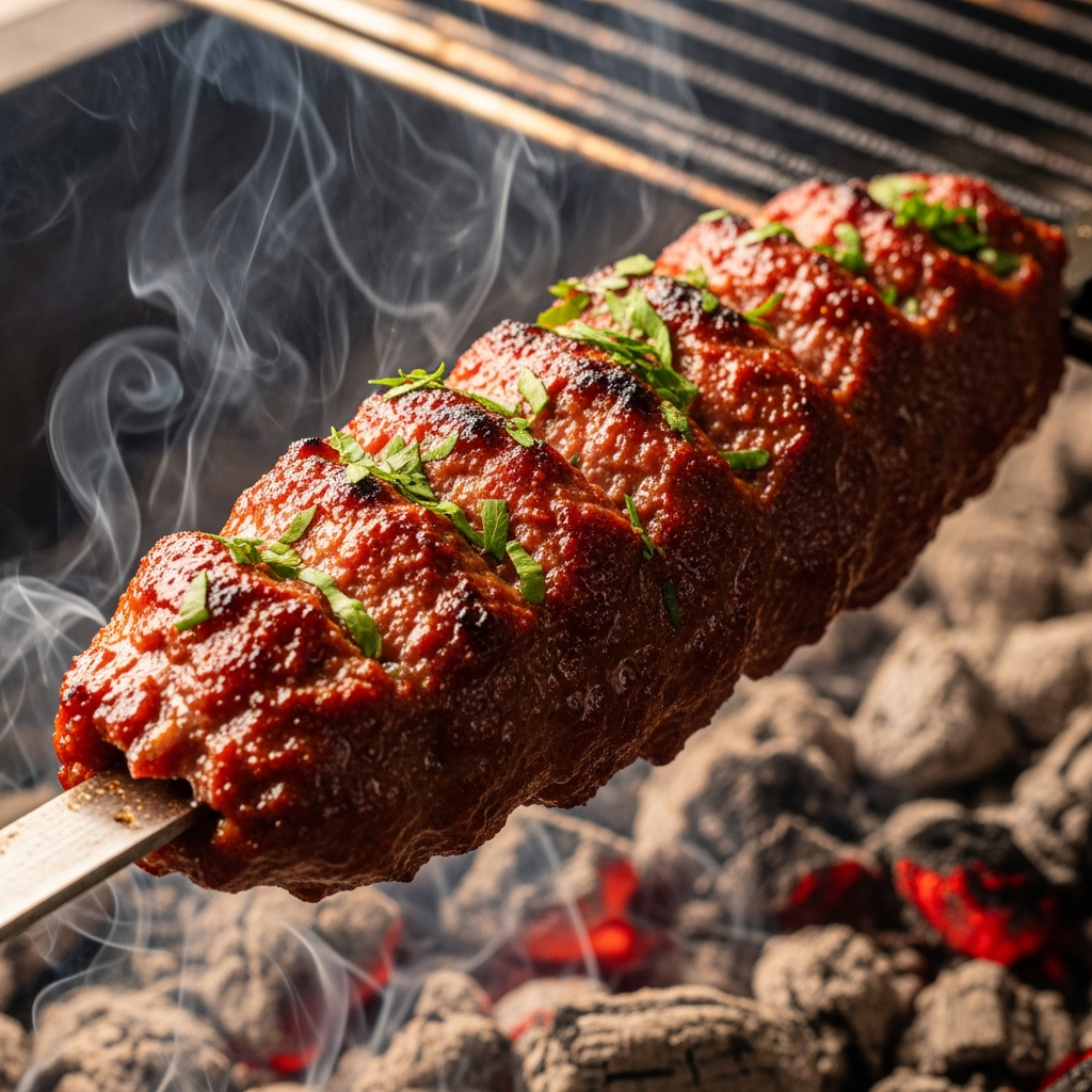 Adana kebab on skewer